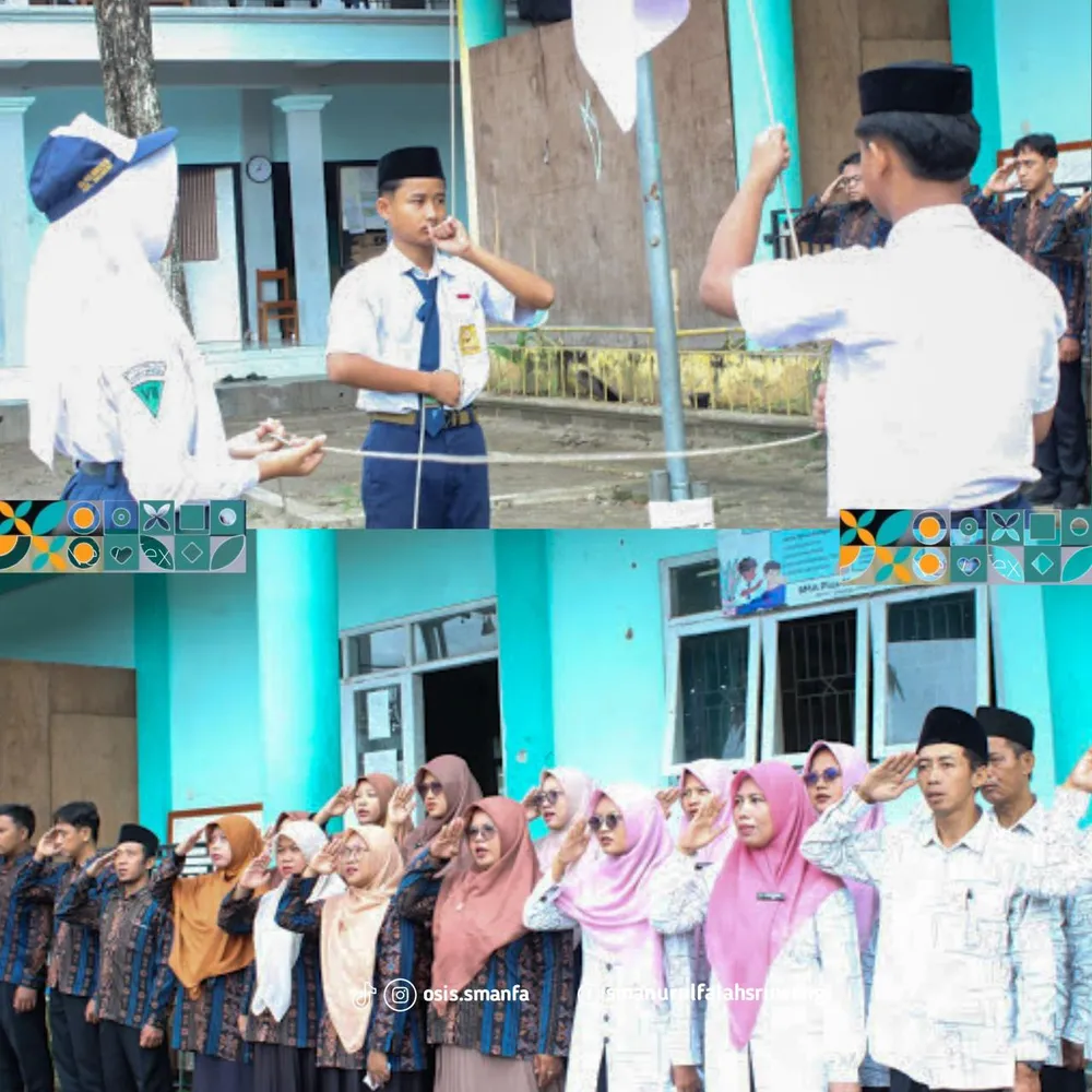 Kepala Sekolah saat menyampaikan amanat pembina upacara